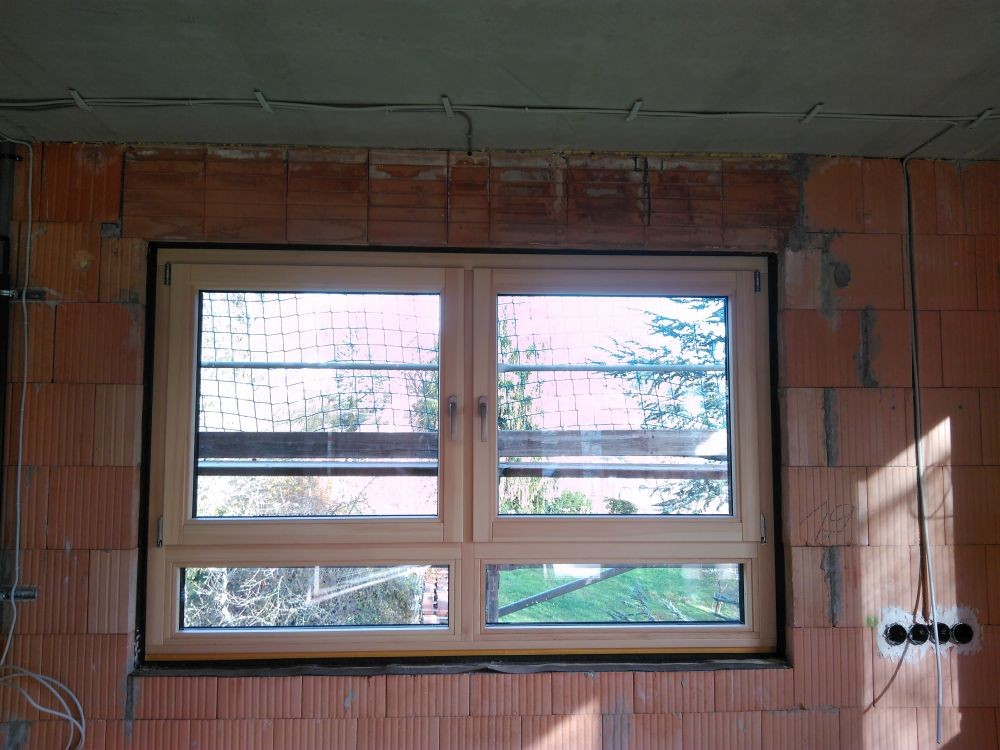 Montiertes Holz- Aluminium Fenster